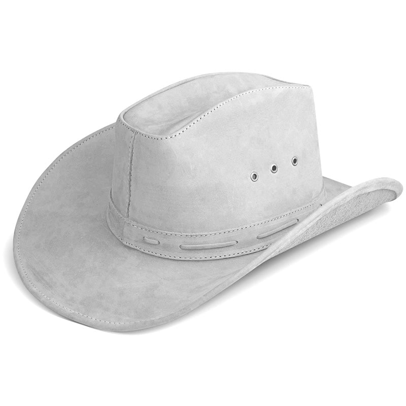 American Stride Gray Leather Cowboy Hat