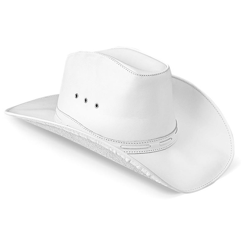 American Stride White Leather Cowboy Hat