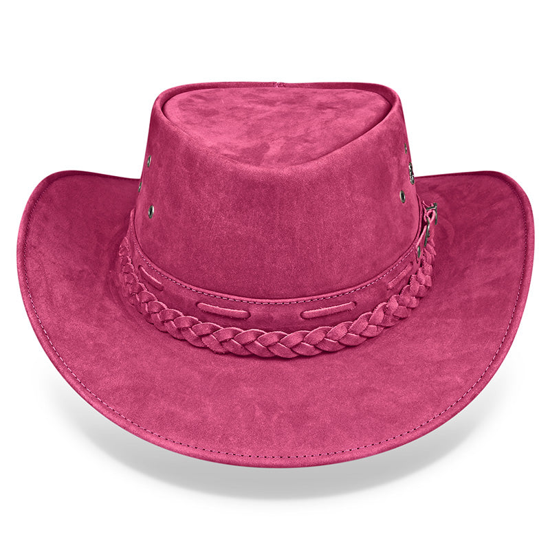 Cowboy Hat Pink Leather Western Maverick