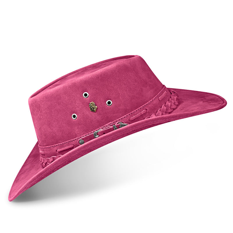 Cowboy Hat Pink Leather Western Maverick
