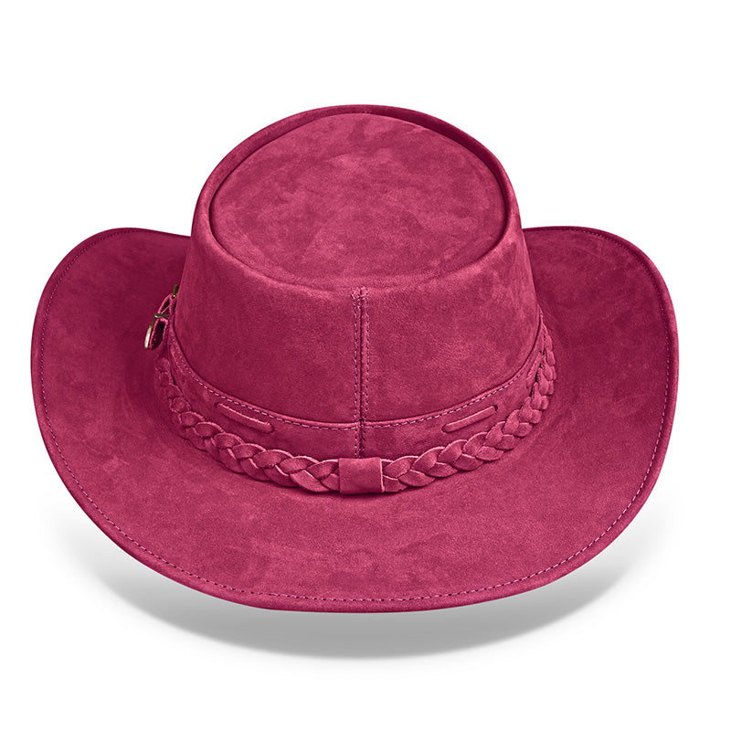 Cowboy Hat Pink Leather Western Maverick