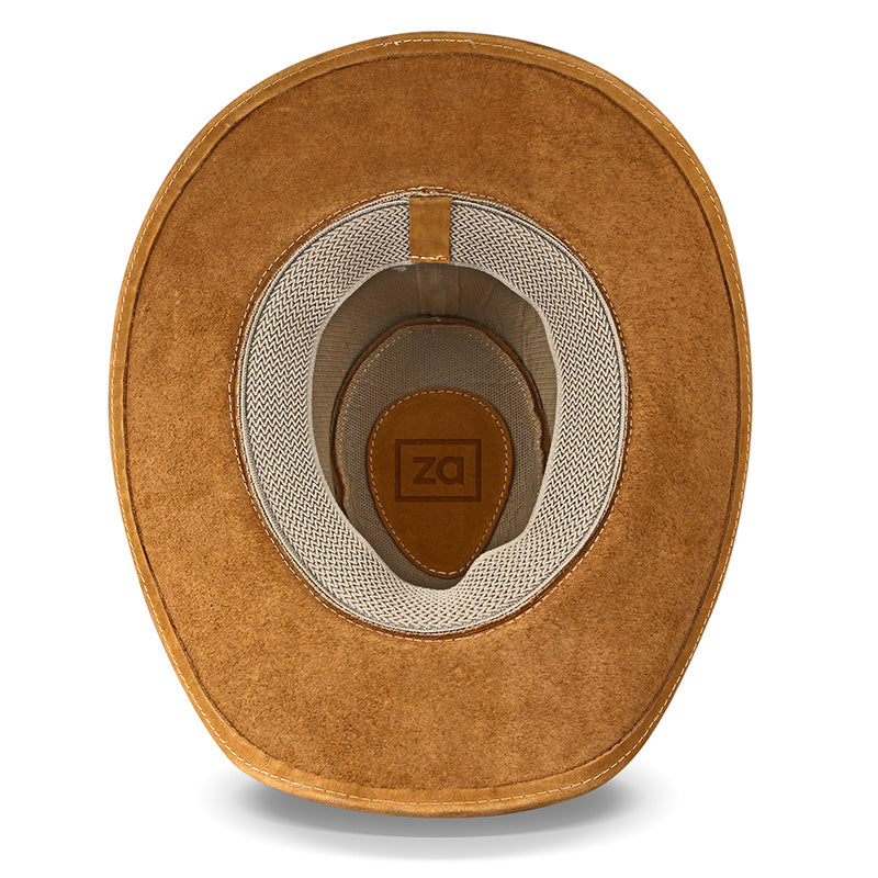 Cowboy Hat Tan Leather Western Maverick