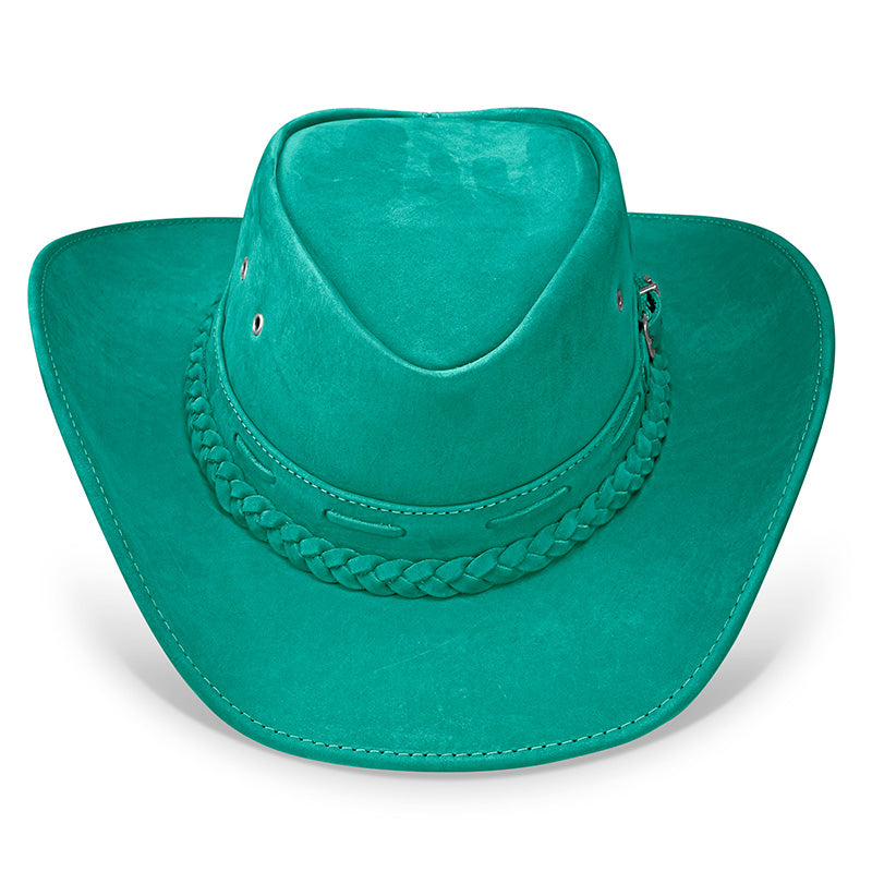 Cowboy Hat Turquoise Leather Western Trailblazer
