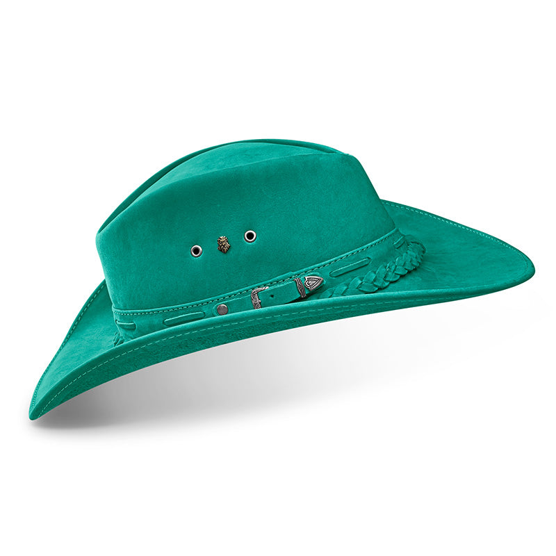 Cowboy Hat Turquoise Leather Western Trailblazer