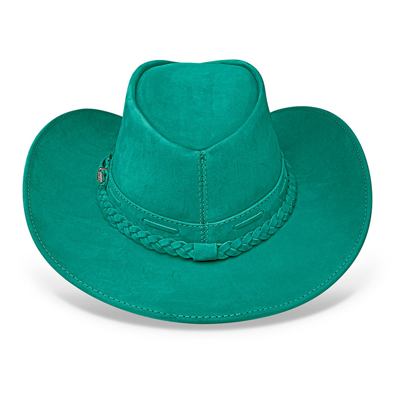 Cowboy Hat Turquoise Leather Western Trailblazer