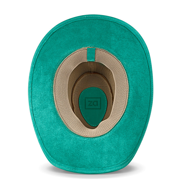 Cowboy Hat Turquoise Leather Western Trailblazer