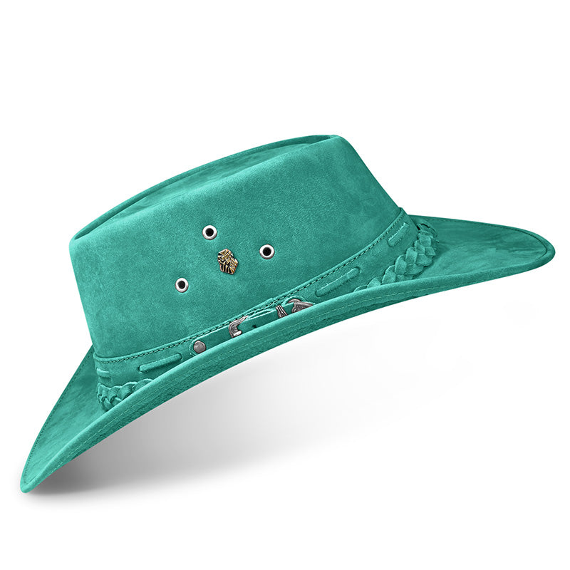 Cowboy Hat Turquoise Leather Western Maverick