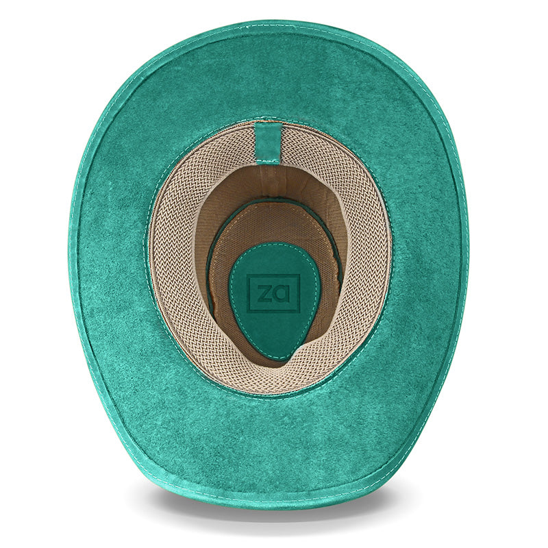 Cowboy Hat Turquoise Leather Western Maverick
