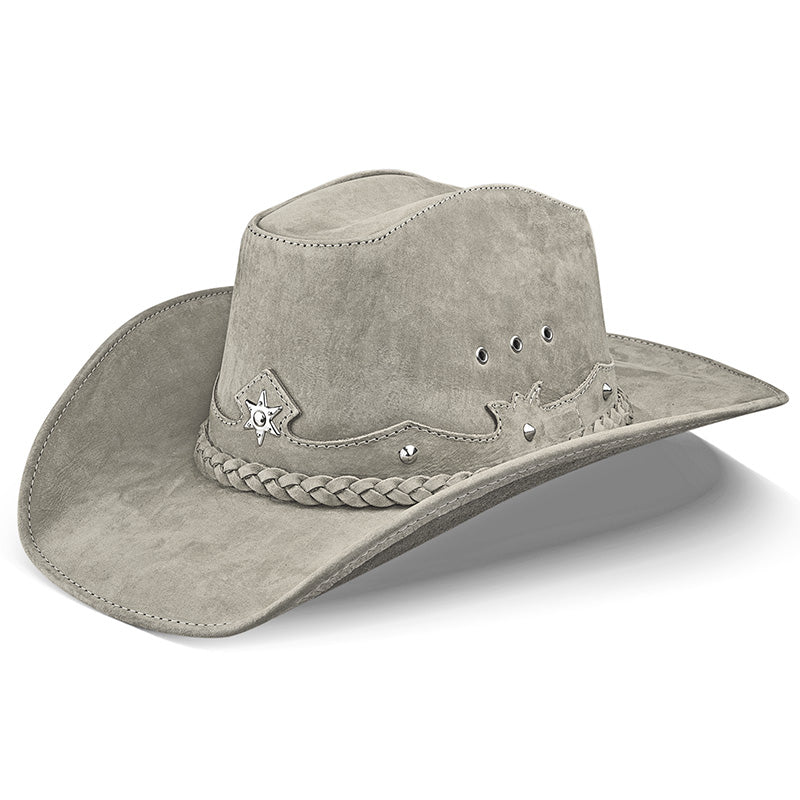 Cowboy Hat Western Gray Leather American Star