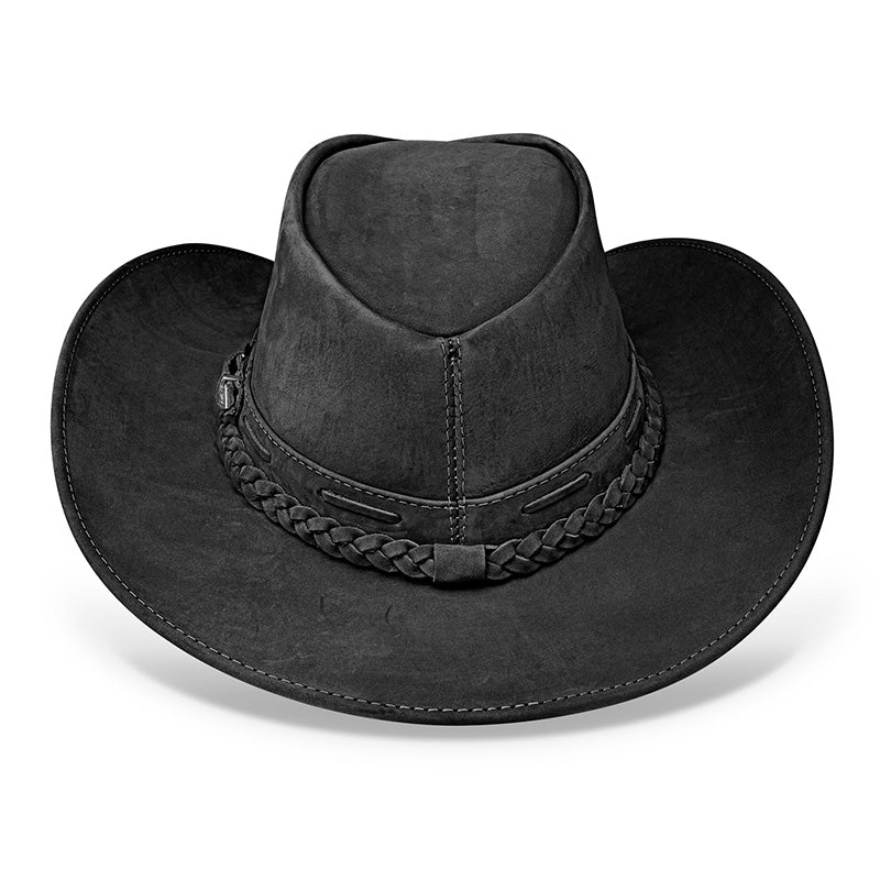 Cowboy Hat Black Leather Western Trailblazer