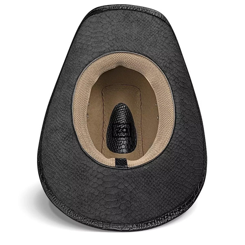Cowboy Hat Black Snake Cowhide American Star