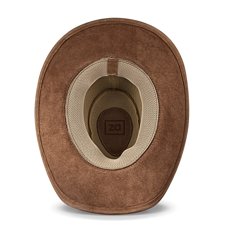 Cowboy Hat Brown Leather Western Trailblazer