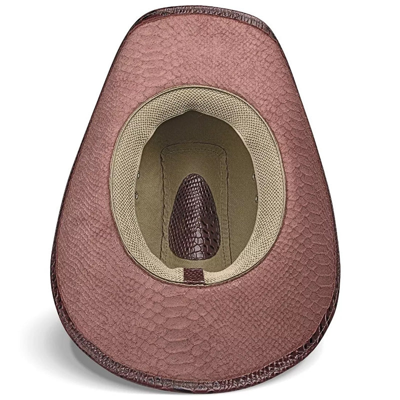 Cowboy Hat Brown Snake Cowhide American Star
