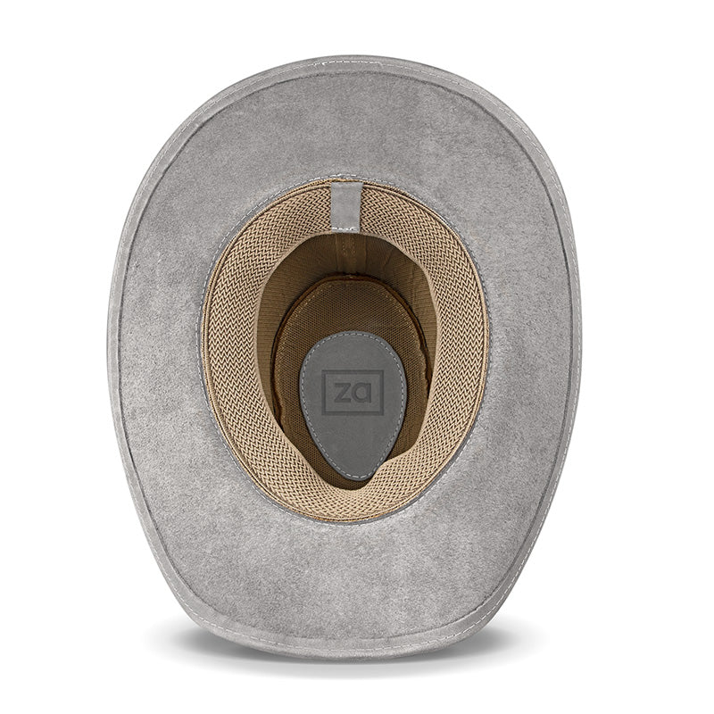 Cowboy Hat Gray Leather Western Trailblazer