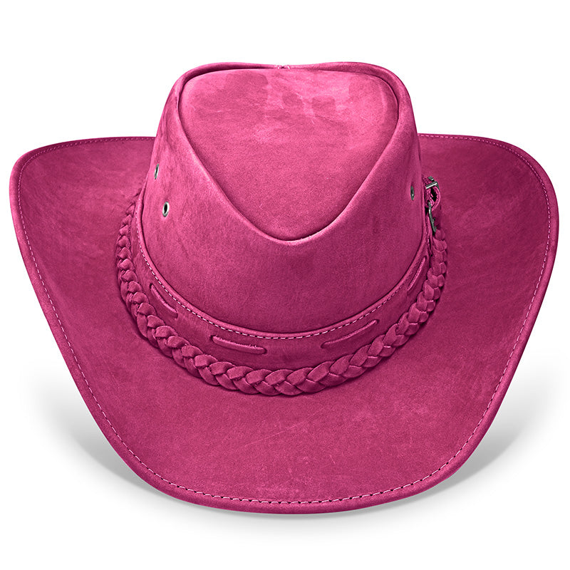 Cowboy Hat Pink Leather Western Trailblazer