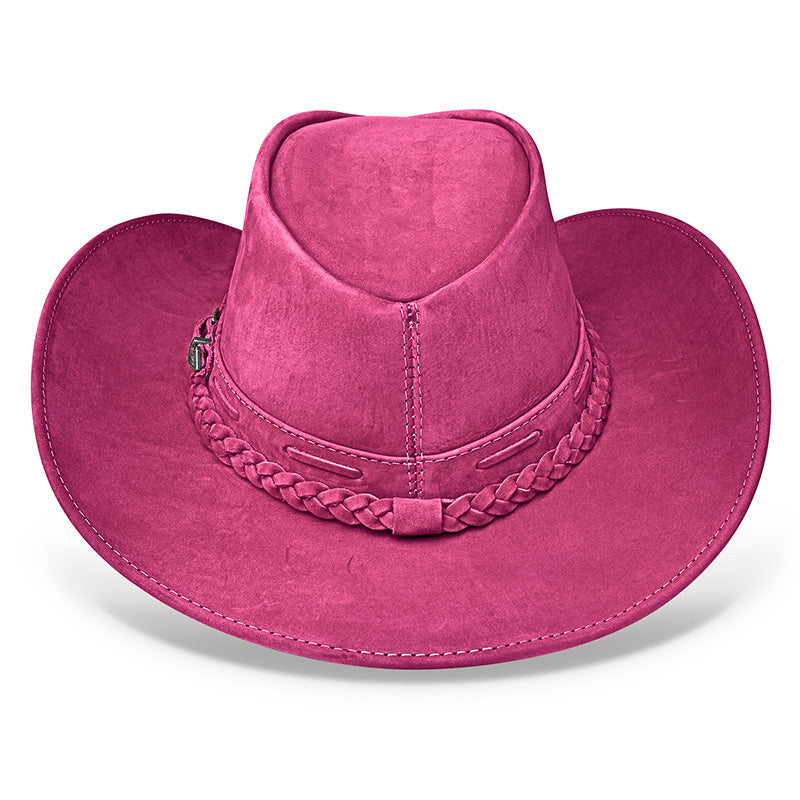 Cowboy Hat Pink Leather Western Trailblazer