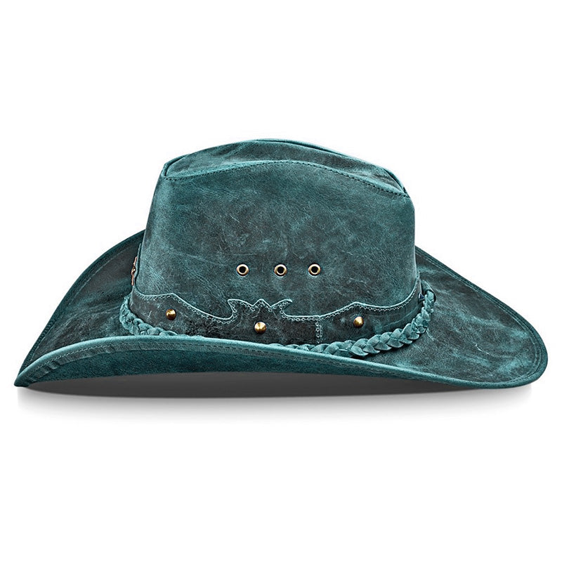 Cowboy Hat Vintage Blue Leather American Star