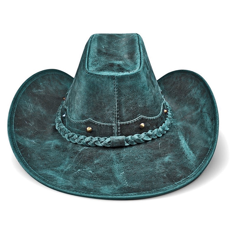 Cowboy Hat Vintage Blue Leather American Star