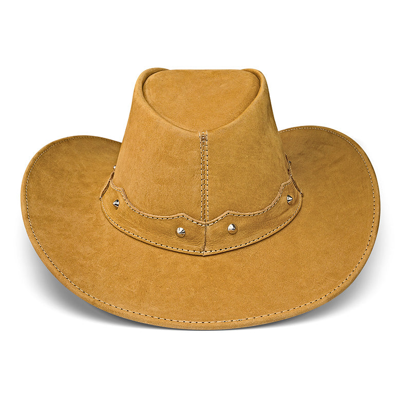 Cowboy Hat Western Beige Leather Ranger Star