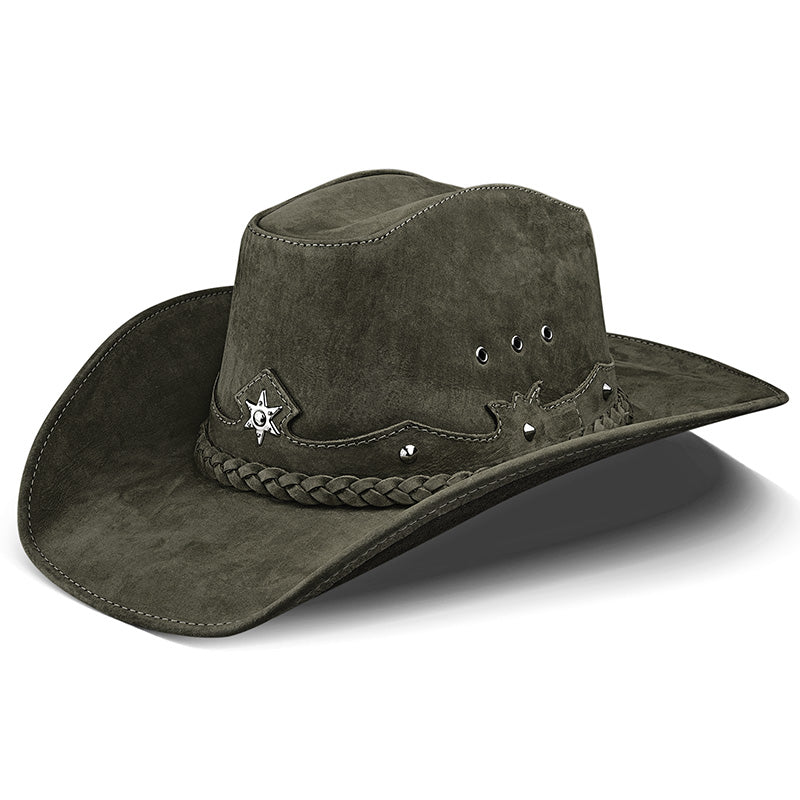 Cowboy Hat Western Dark Green Leather American Star