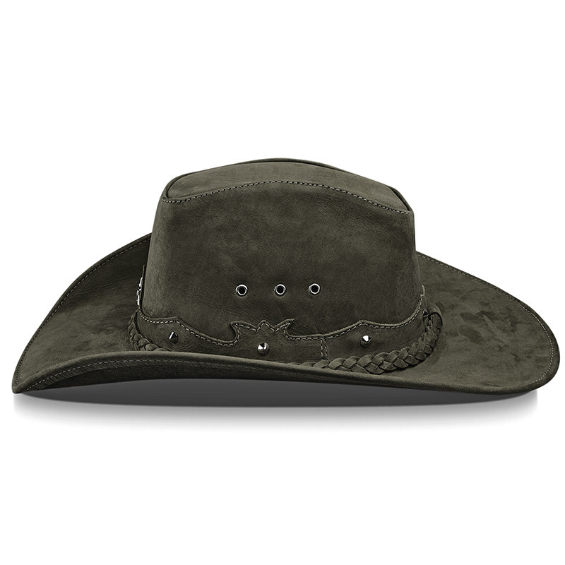 Cowboy Hat Western Dark Green Leather American Star