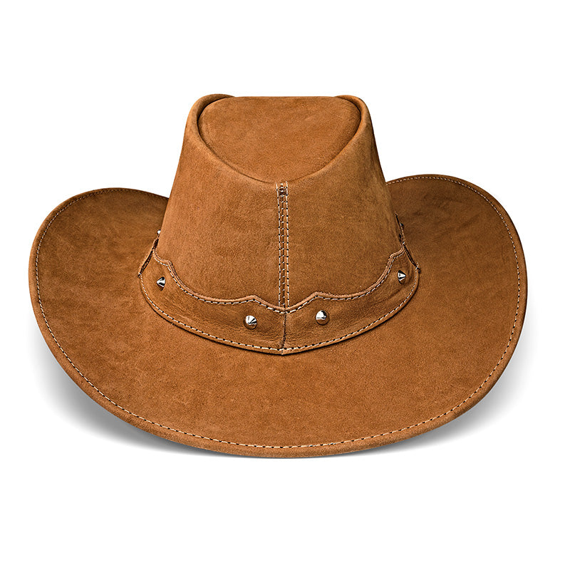 Cowboy Hat Western Tan Leather Ranger Star