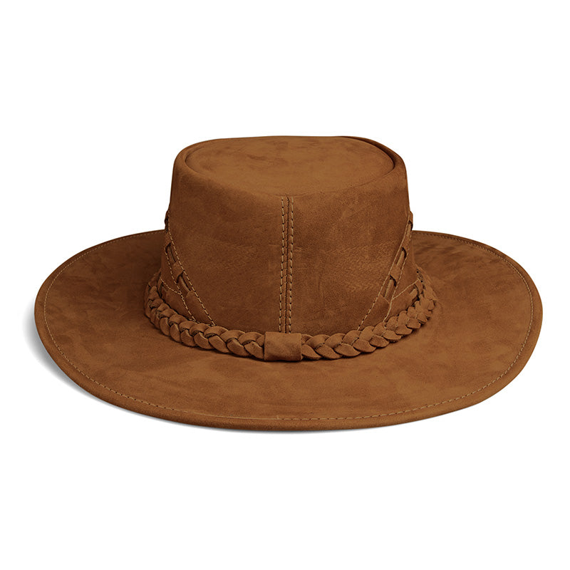 Frontier Brown Leather Cowboy Hat