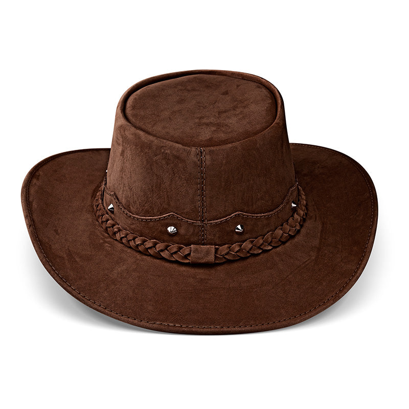 Outrider Brown Leather Cowboy Hat