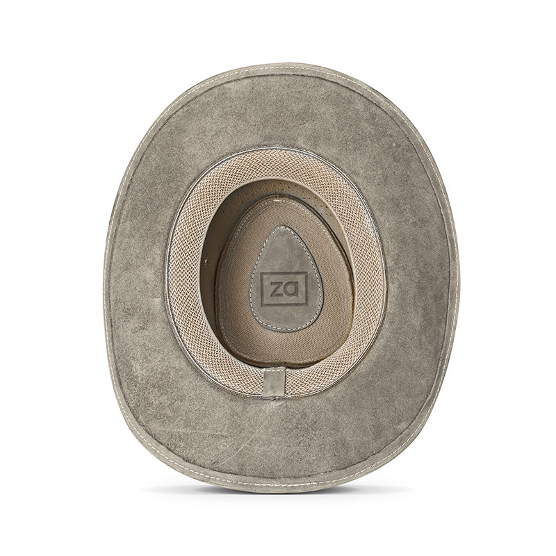 Outrider Gray Leather Cowboy Hat