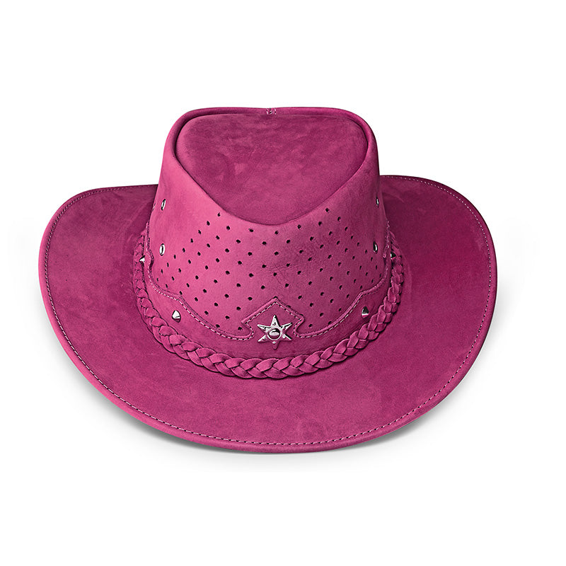 Outrider Pink Leather Cowboy Hat