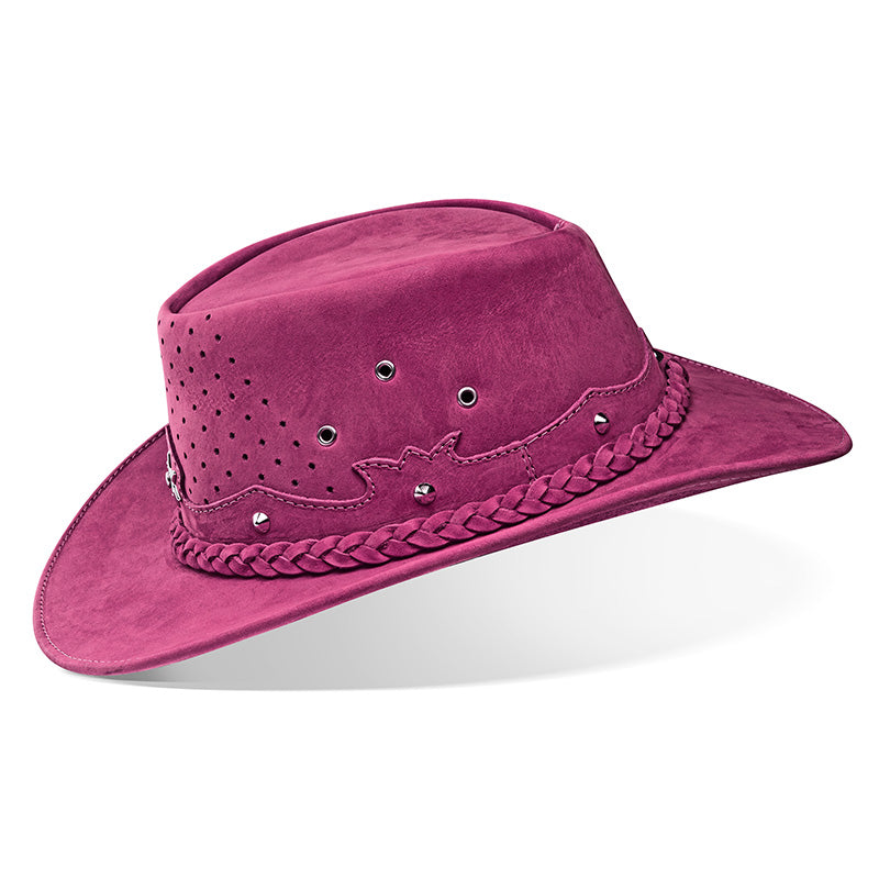 Outrider Pink Leather Cowboy Hat