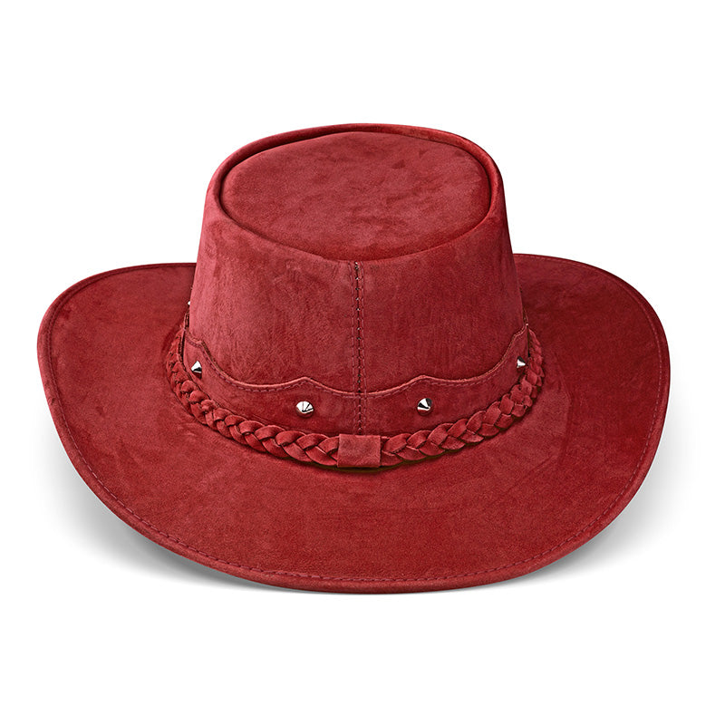 Outrider Red Leather Cowboy Hat