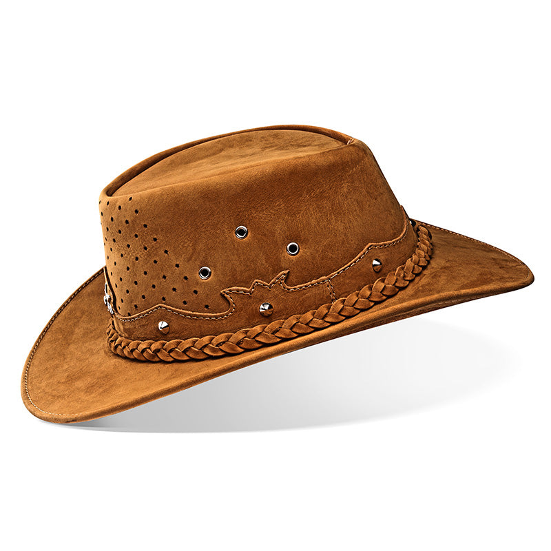 Outrider Tan Leather Cowboy Hat