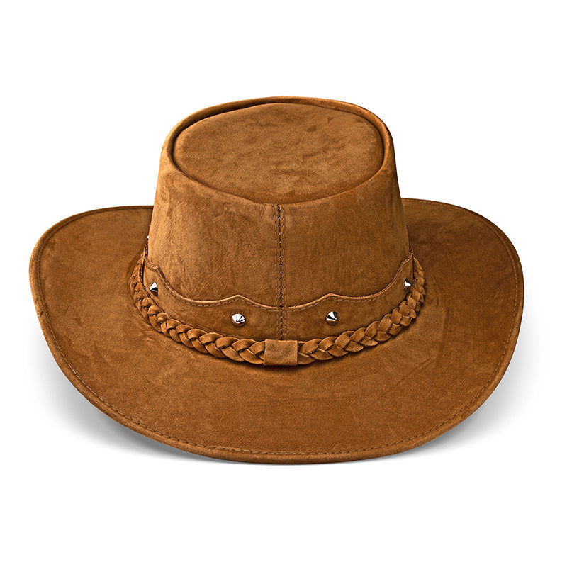 Outrider Tan Leather Cowboy Hat