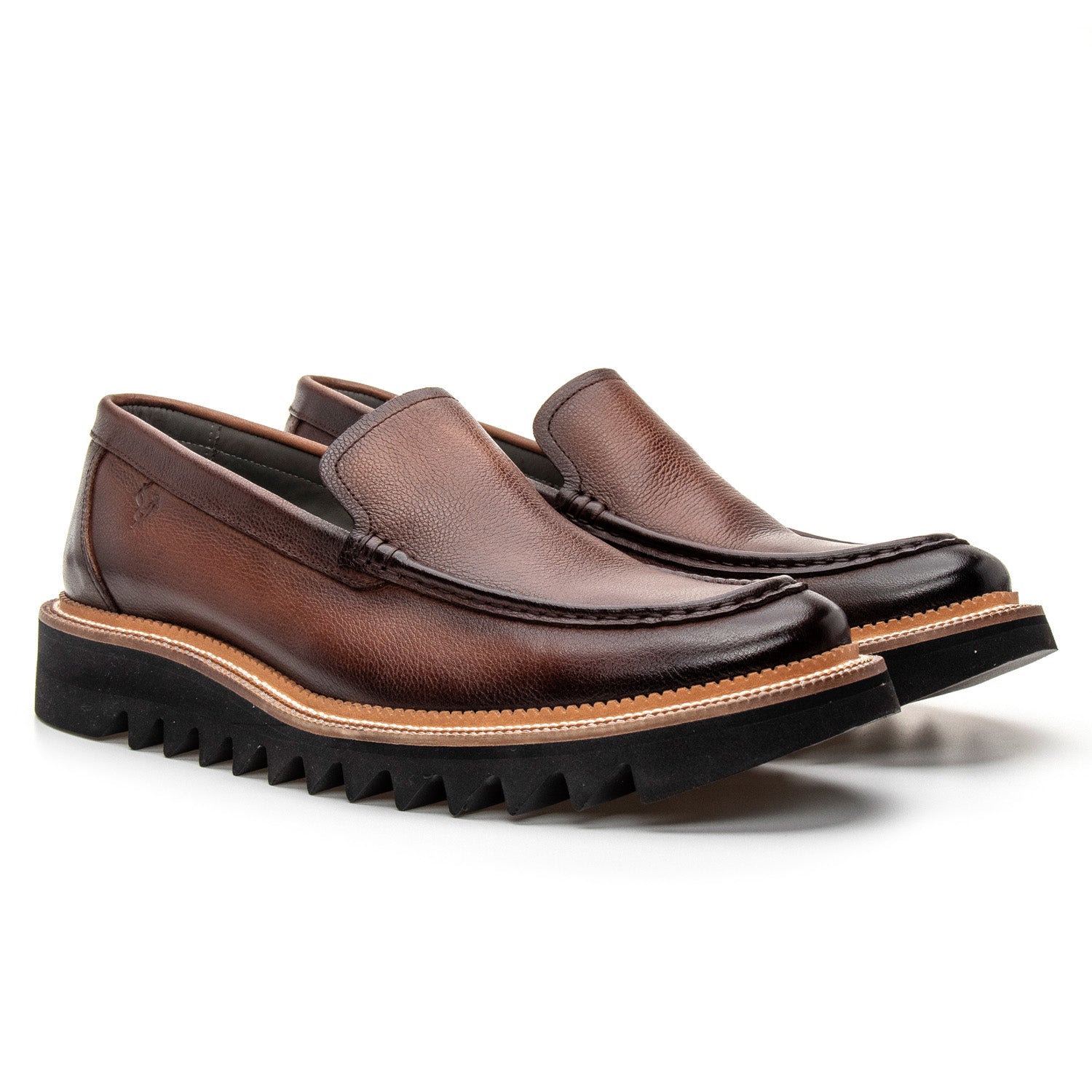 The Architect – Lug Sole Brown Leather Loafer
