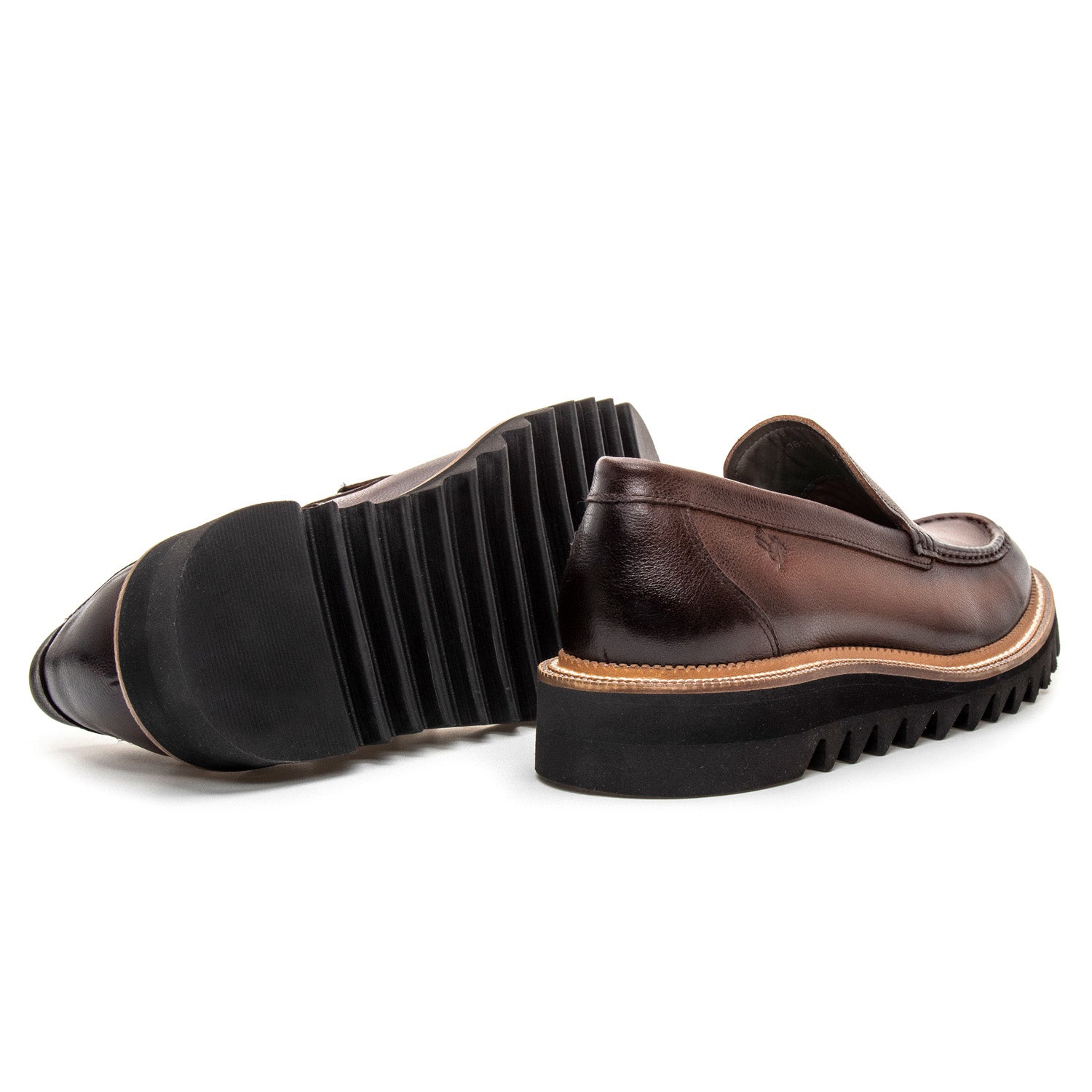 The Architect – Lug Sole Brown Leather Loafer