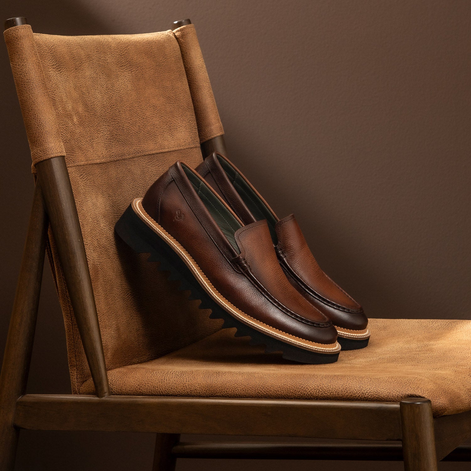 The Architect – Lug Sole Brown Leather Loafer