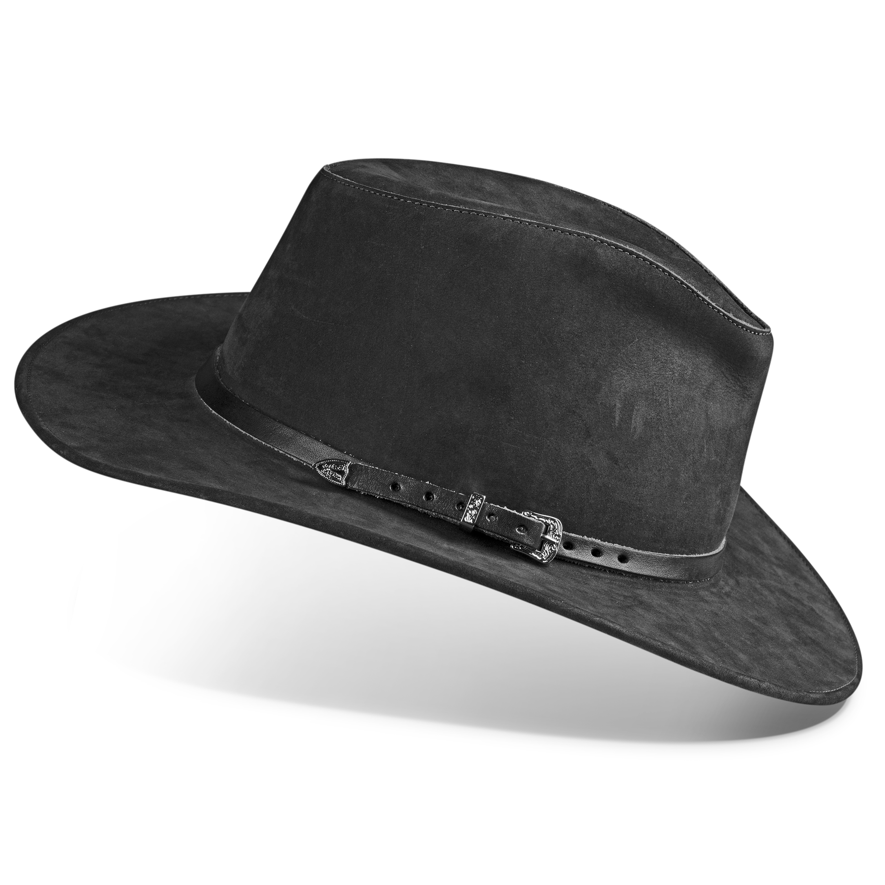 Z1 - Fedora Hat Black Leather