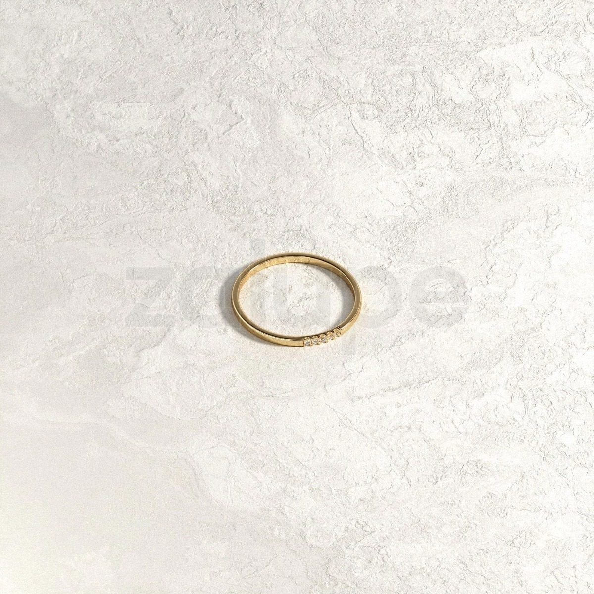 18k Yellow Gold Ring for Womens Diamonds Jewelry Luxury Marriage - Zalupe