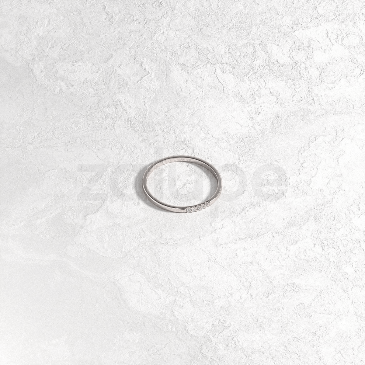 18k White Gold Ring for Womens Diamonds Jewelry Luxury Marriage - Zalupe