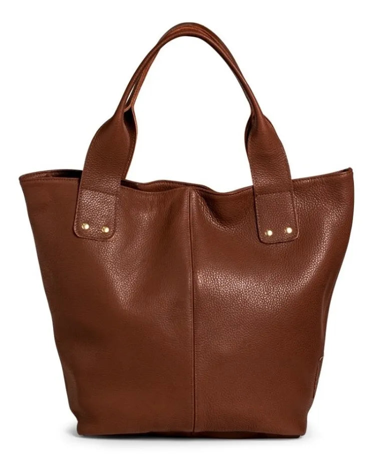 Minimalist Shoulder Leather Tote Bag - Zalupe