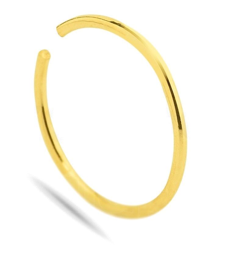 10k Piercing Yellow Gold Ring Female and Male Nose Ring Ear Luxury Jewelry - Zalupe