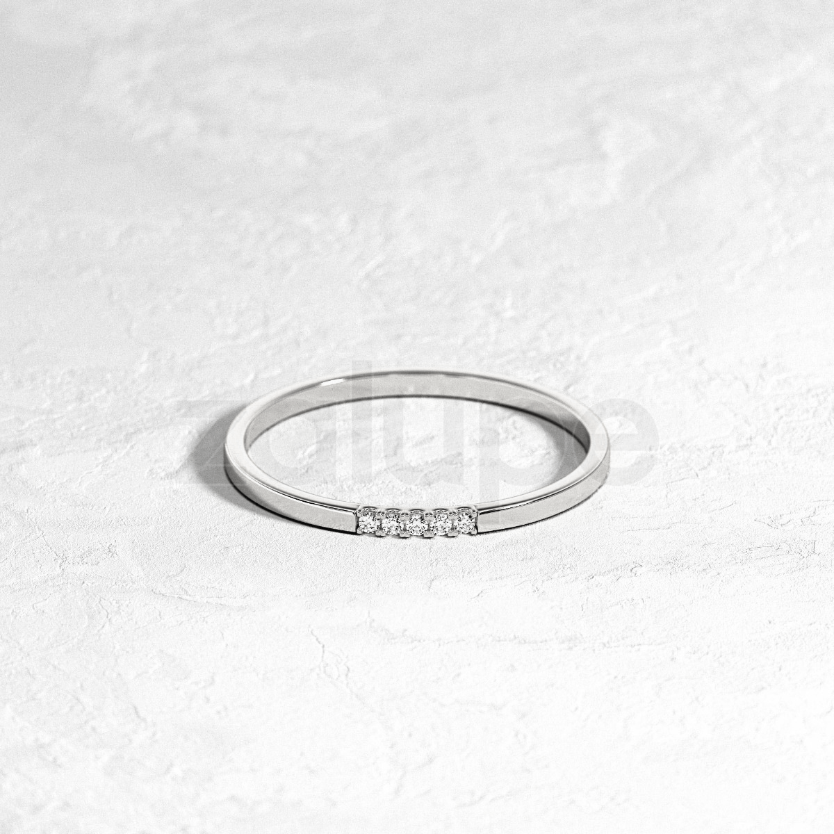 18k White Gold Ring for Womens Diamonds Jewelry Luxury Marriage - Zalupe