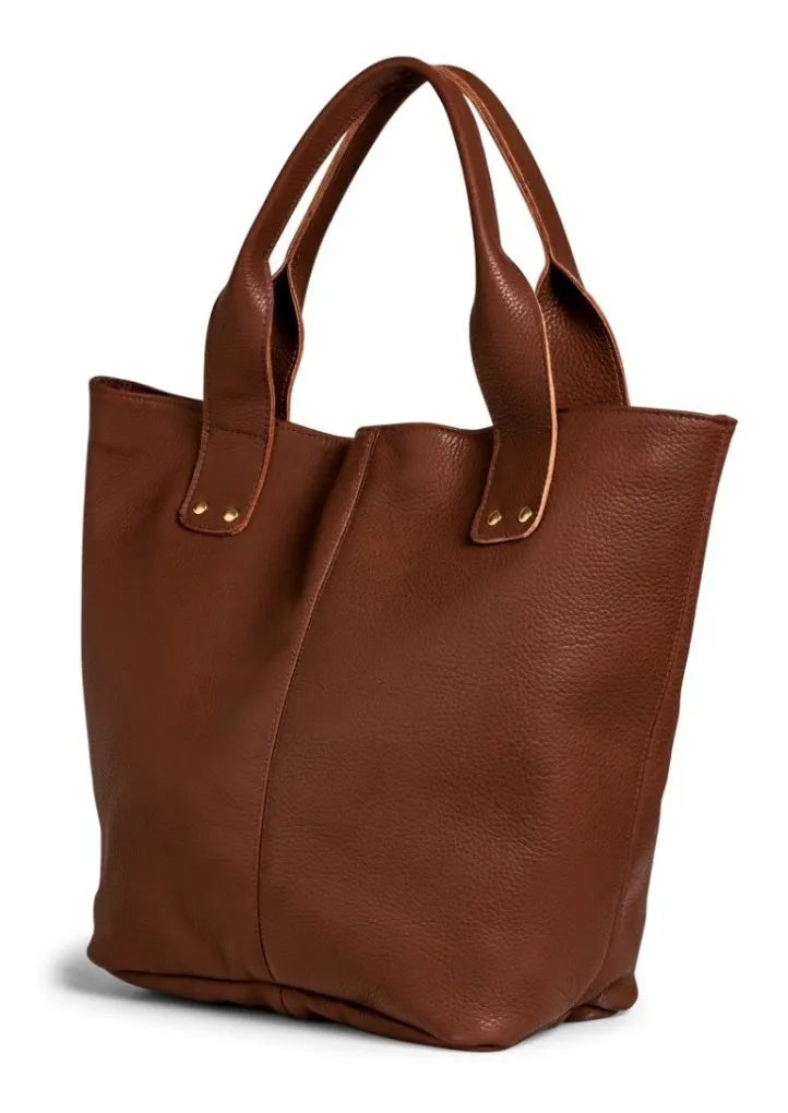 Minimalist Shoulder Leather Tote Bag - Zalupe