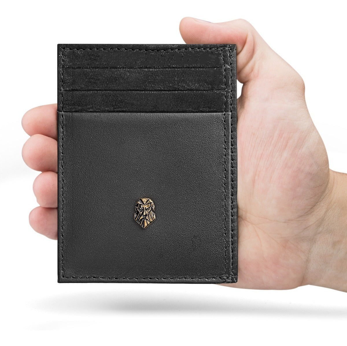Wallet Small Slim Black Zalupe Genuine Leather Document Holder Fashion - Zalupe