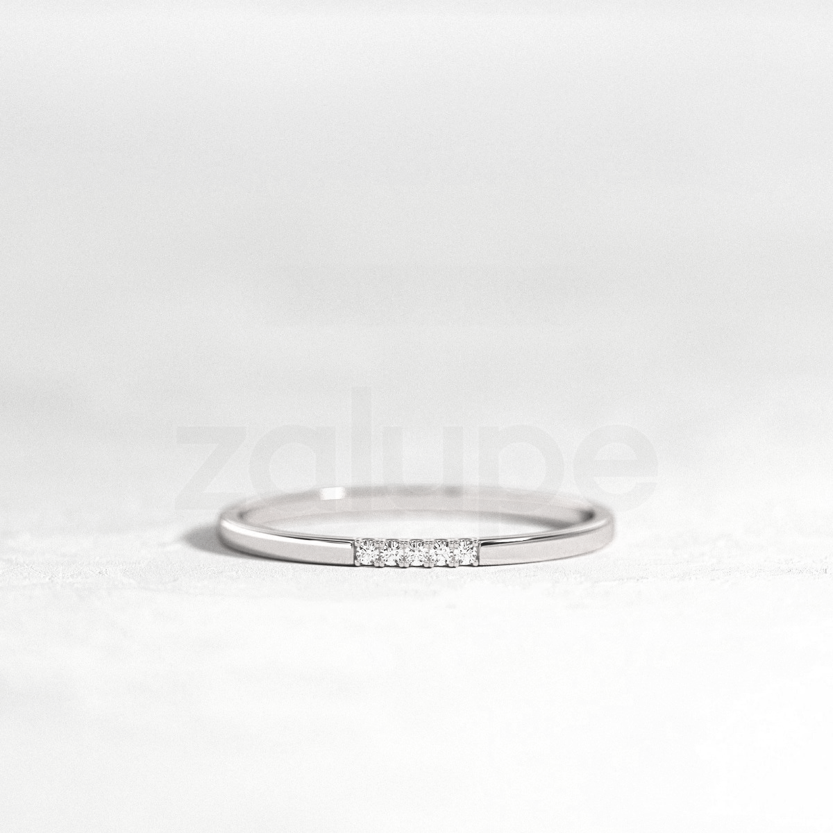 18k White Gold Ring for Womens Diamonds Jewelry Luxury Marriage - Zalupe