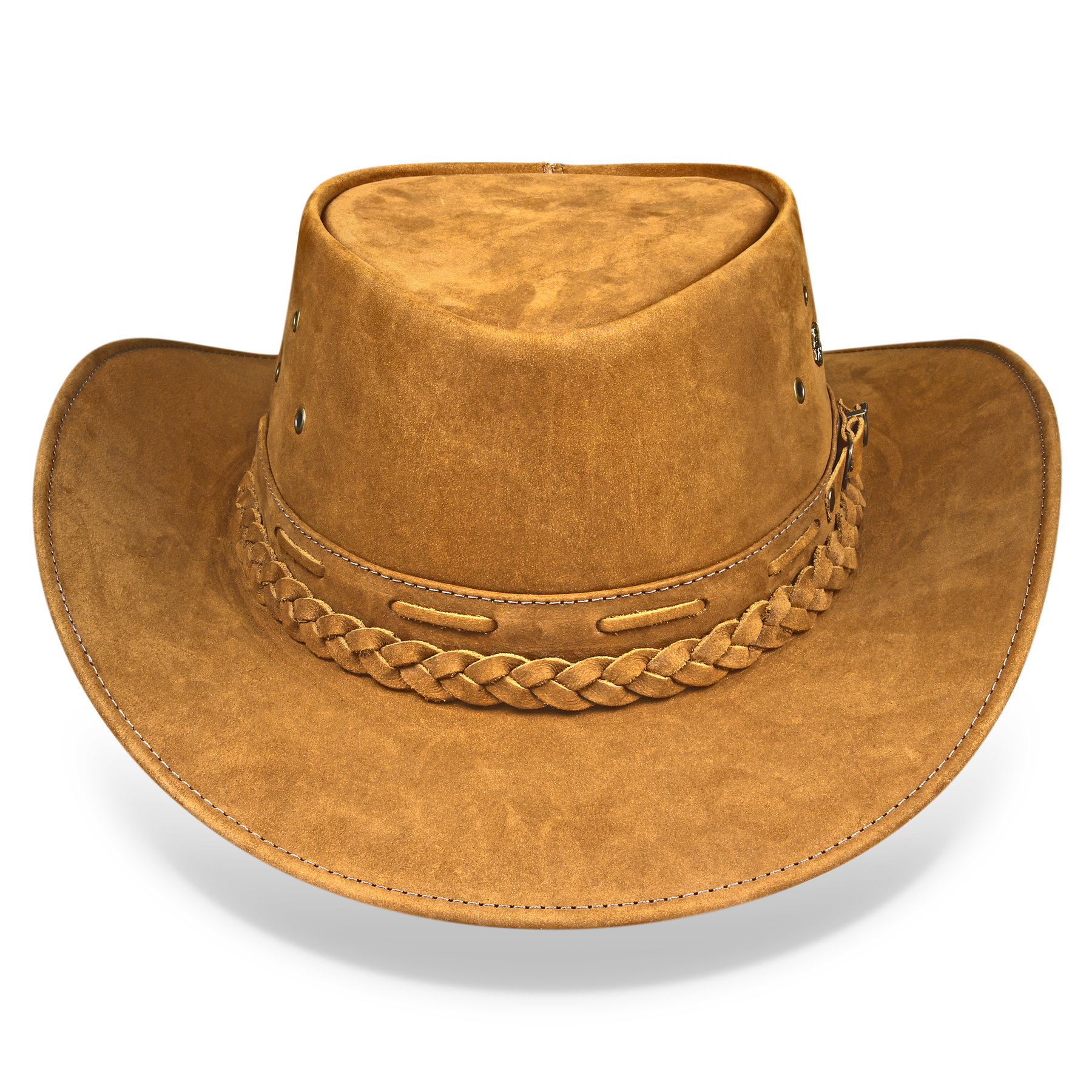 Kids Cowboy Hat Sand Leather Outback Western - Zalupe