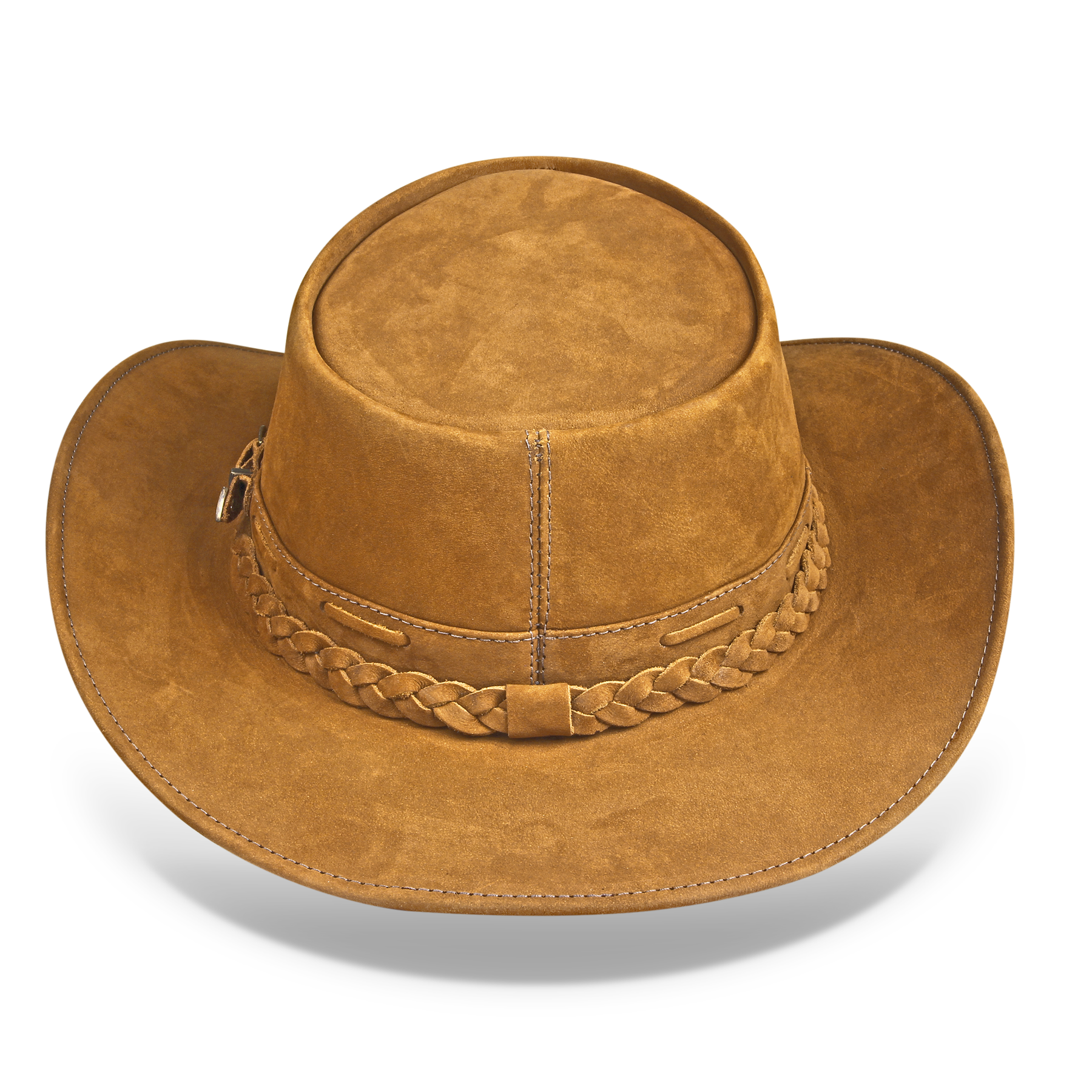Kids Cowboy Hat Sand Leather Outback Western - Zalupe