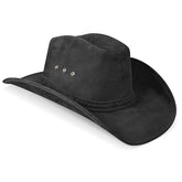 American Stride Black Leather Cowboy Hat
