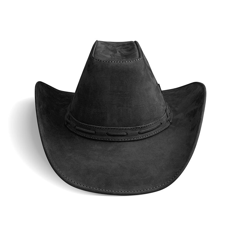 American Stride Black Leather Cowboy Hat